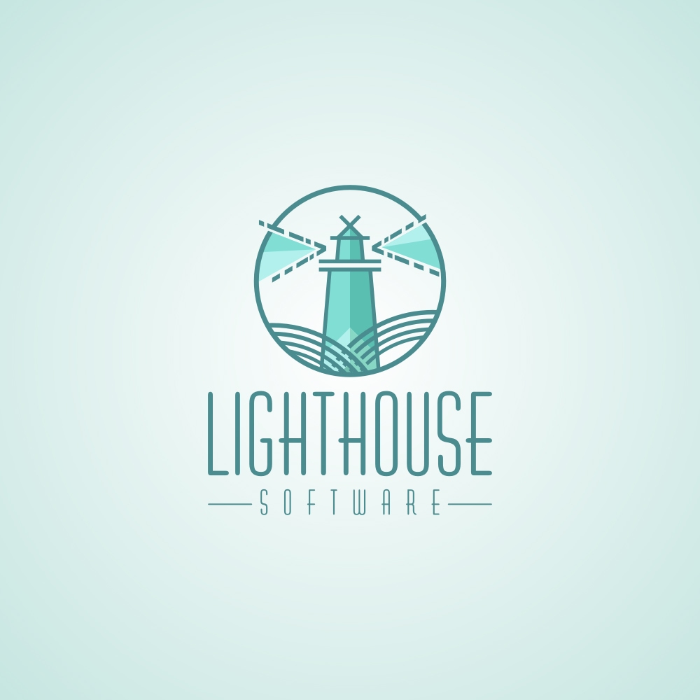 Software & APP development logo design, Lighthouse logo design.